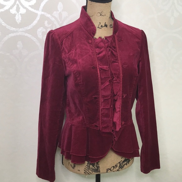 WHITE HOUSE BLACK MARKET VELVET BLAZER - Picture 2 of 8